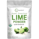 Organic Freeze-Dried Lime Powder, 1.5lbs | Raw Lime Juice Flavor, Sugar Free Drink Mix, Rich in Vitamin C | Water Flavor Enhancer, Great for Beverages &amp; Smoothies | Additive Free, Non-GMO