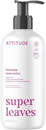 ATTITUDE Liquid Hand Soap EWG Verified 473 mL Coconut & Wild Berries