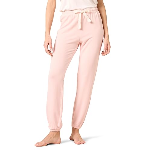 Amazon Essentials Women's Pajama Jogger - Lightweight Lounge Terry, Plus Size, Blush, XX-Large