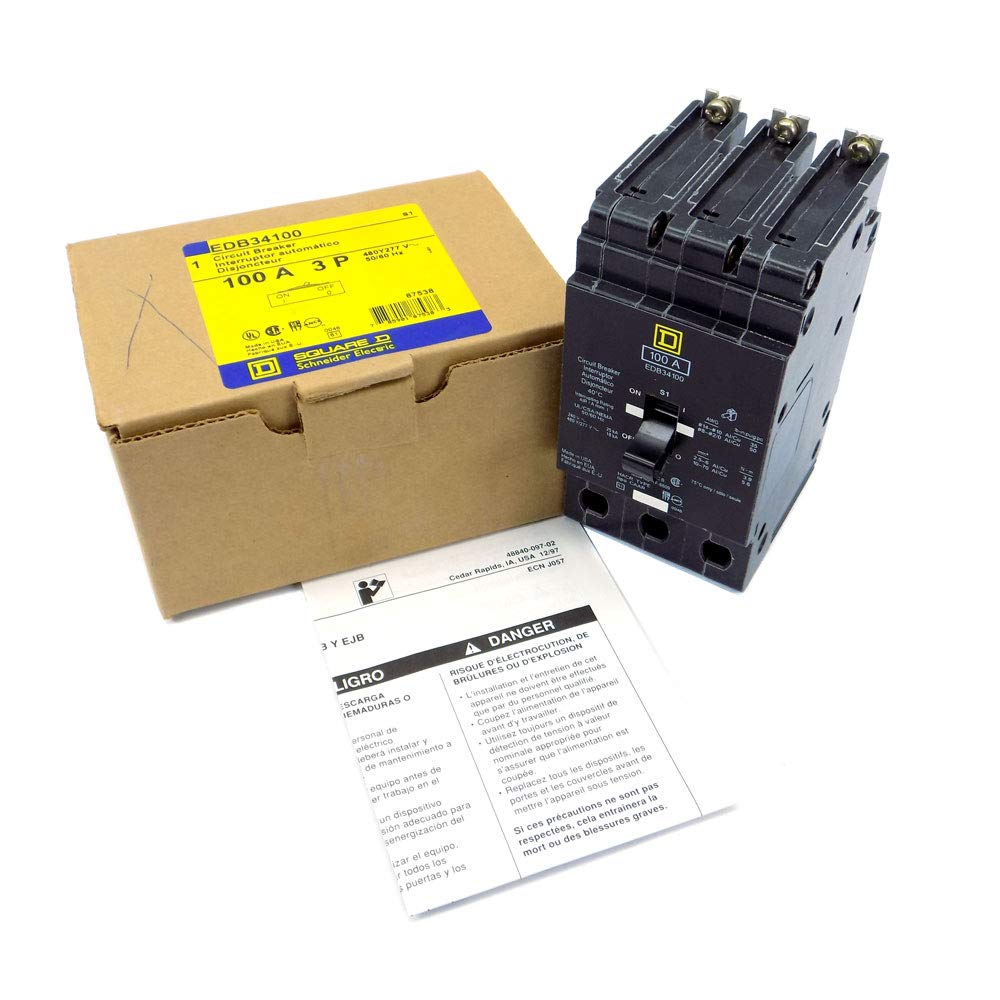 Square D Circuit Breaker, 100 Amp, 3Pole, EDB34100 Buy Online in UAE