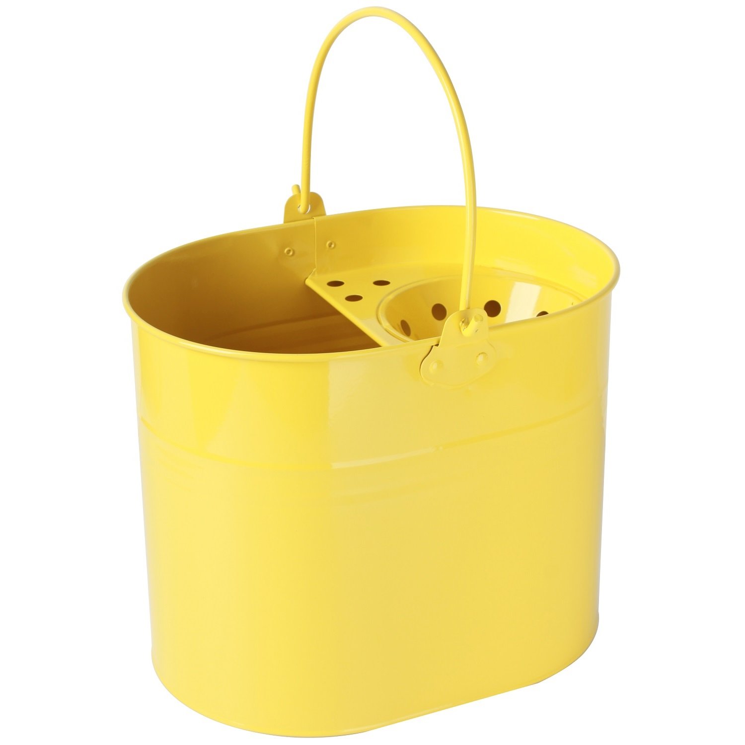 CrazyGadget® 15L 15 Litre Large Metal Steel Colour Mop Bucket with