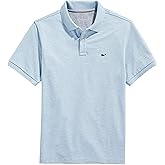 vineyard vines Men's Edgartown Short Sleeve Pique Polo, Jake Blue, Small