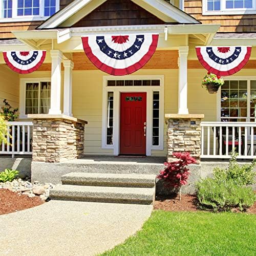 Patriotic fan items with a flag theme.