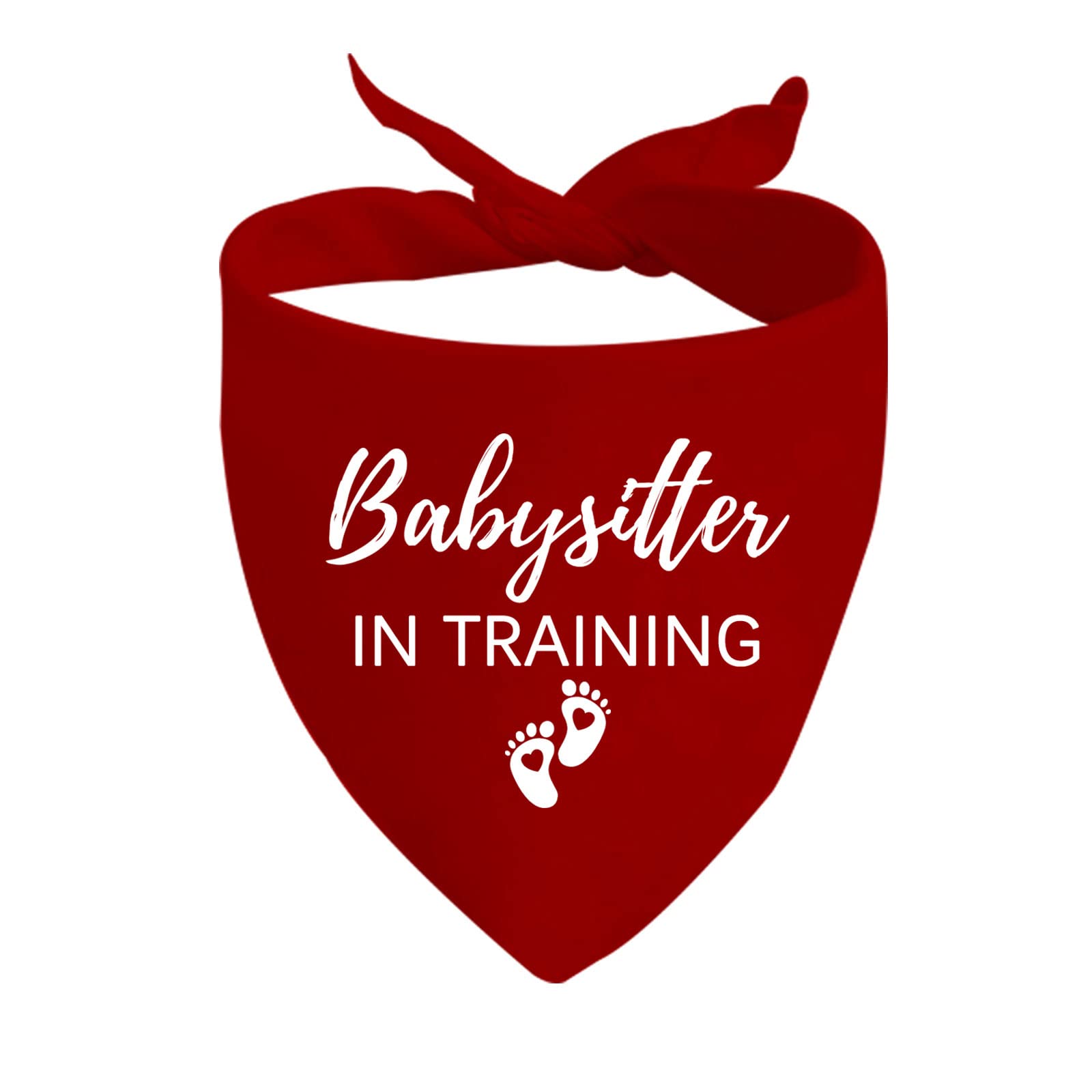 Generic Babysitter In Training Dog Bandana (Red, 70cm * 34cm, Polyester)