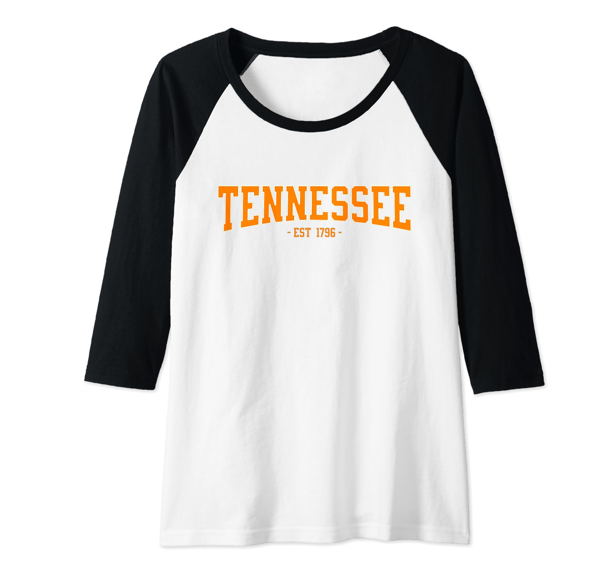 Photo 1 of xl Classic TN Orange Print Retro Varsity Vintage Tennessee Raglan Baseball Tee