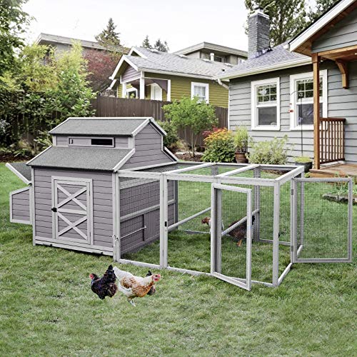Aivituvin Super Large Outdoor Wooden Chicken Coop Hen House Poultry