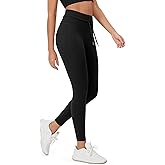 ODODOS Women's Drawstring Tie Daily Leggings 25" / 28" High Waist Workout Yoga Pants