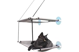 EPWIOR Doubled Cat Window Hammock and Breathable Indoor cat Bed, Equipped with Safety Suction Cups, Suitable for 15kg All Sea