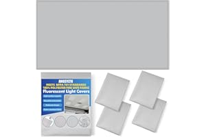 ANGSYLTH 4 Pcs Fluorescent Light Covers - Classroom, Office 4 x 2 Feet Flame Retardant Magnetic Covers for Ceiling Lights Filters (Light Gray)