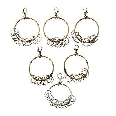 NATFUR 6pcs Large Circle Key Rings with Snap Hook Kuwait Ubuy