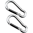 munkees 2-Pack 8-Shaped Carabiner Clips Keychain, Spring Snap Caribeener, Aluminum Buckle Hook Accessories
