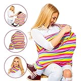 Illy Pro Baby Nursing Breastfeeding Cover For Boys & Girls – Breathable & Stretchy Baby Carseat Canopy Cover, Ideal For Public Breastfeeding, Multi-Purpose Infinity Scarf + Ebook + Carrying Bag