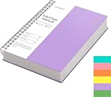 EMSHOI A4 Notebook 300 Pages 100gsm PVC Cover Spiral 7mm Ruled Purple