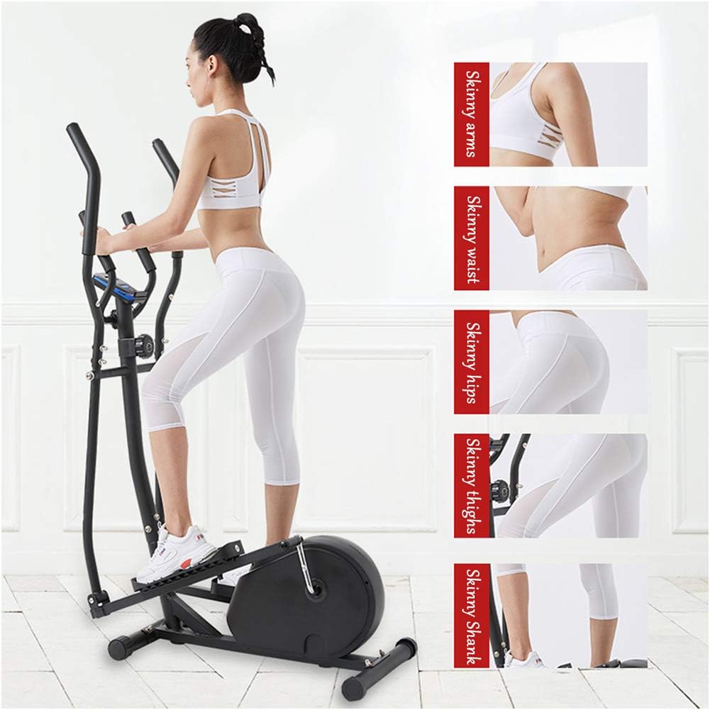 TXDWYF Manual Treadmill 440 LB Max Weight/Exercise Equipment For Home Elliptical w/LCD Monitor/Indoor Cycling Bike/Compact Elliptical Machine/Oliptical Machine