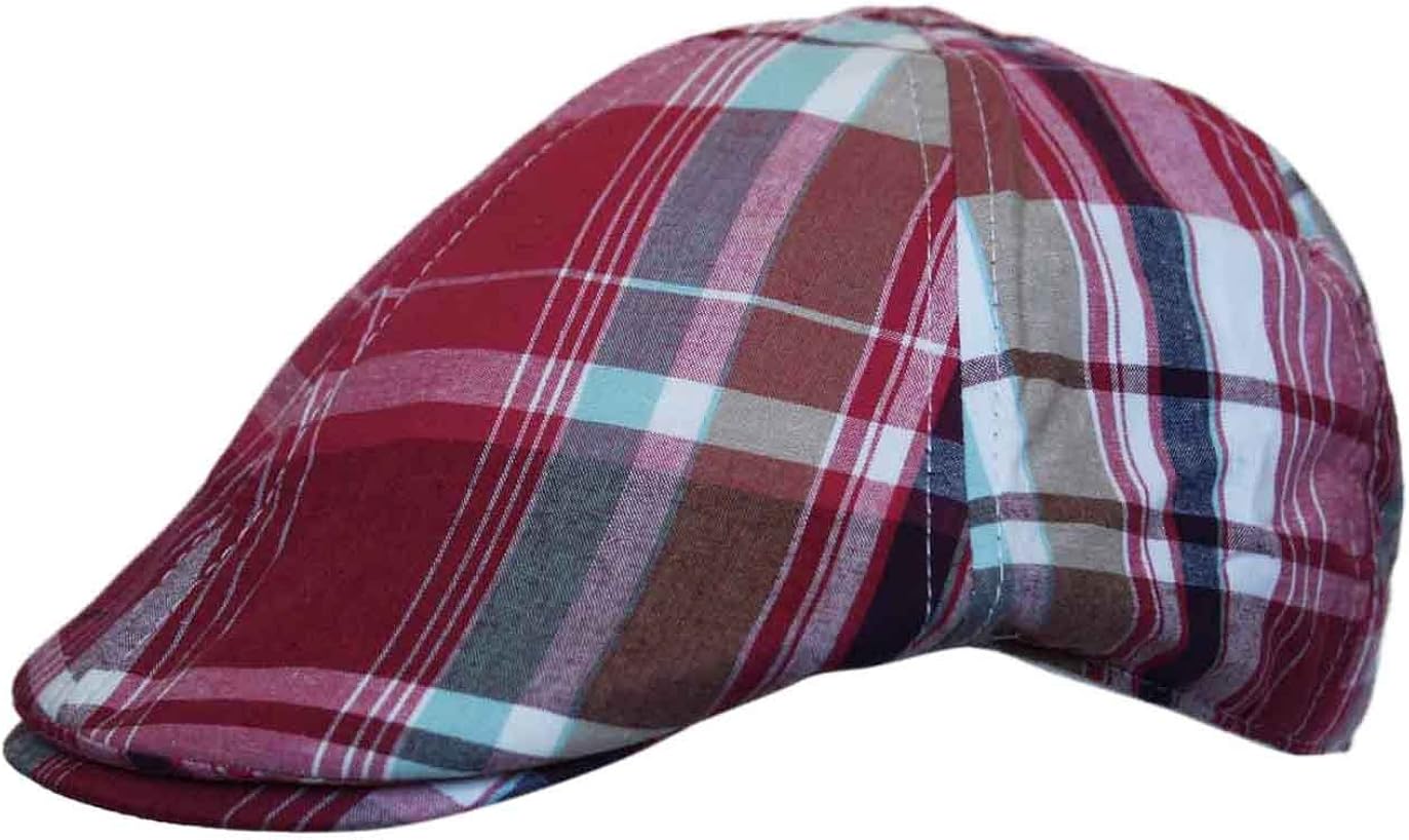 mens red flat cap
