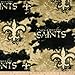 NFL Fleece New Orleans Saints Black Fabric