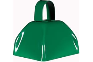 Windy City Novelties Metal Cowbell Novelty Noise Makers - 3 inch - 12 Pack - Green