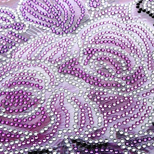 New Arrival!DEESEE(TM)Rose Special Shaped Diamond Painting DIY 5D Partial Drill Cross Stitch Kits Crystal Rhinestone of Picture Serial Diamond Embroidery Arts Craft (B)