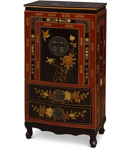 Amazon.com: ChinaFurnitureOnline Black Lacquer Mother of Pearl