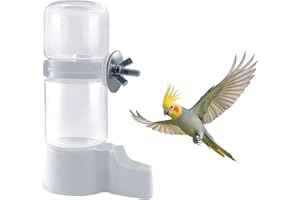SIENLE Pet Bird Automatic Water Dispenser,Bird Cage Hanging Drinking Device,Automatic Parrot Water Feeder,Budgies, Birds, Love Birds, Canary Drinking Fountains.