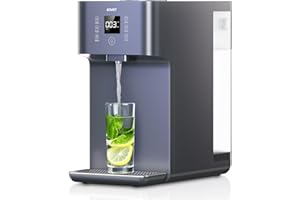 KOVIET CF01 Countertop Reverse Osmosis Water Filter, 8 Stage Nano RO Water Filtration System, Home Water Purifier, 4:1 Pure to Drain Ratio, No Installation Required, Grey