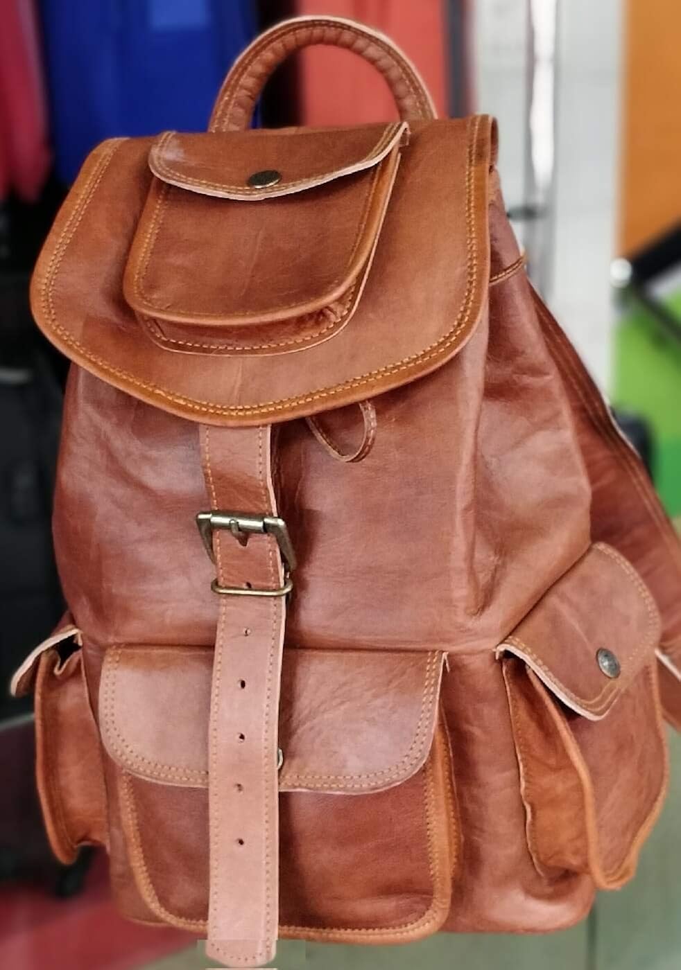 urban leather backpack