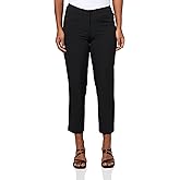 Kasper Womens Side-Elastic Straight Leg Ankle Pant