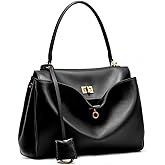 Genuine Leather Tote Bag for Women: Soft Leather Shoulder Handbags - Ladies Satchel Crossbody Purse for Travel (Medium)