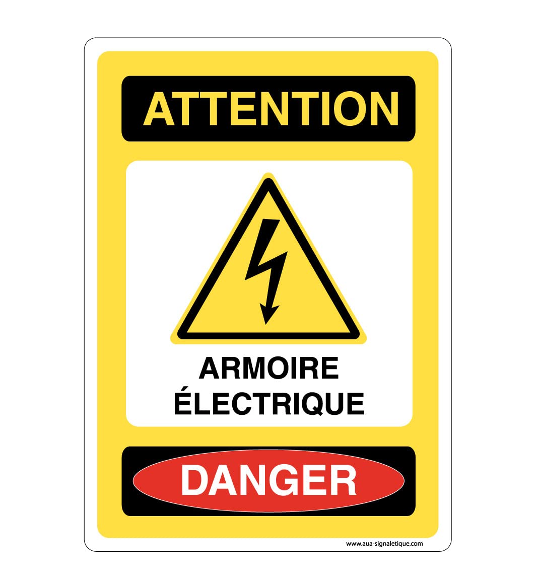 AUA SIGNALETIQUE 202142-AI-v-150x210 Product Information: Sign, Yellow, One Size