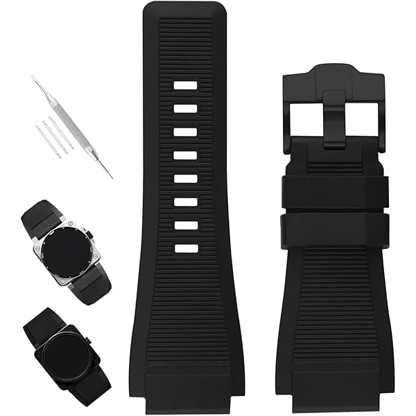 Bell & Ross　BR01,BR03用 ラバーベルト　24mm　ホワイト Bell & Ross Original 24mm x 24mm White Rubber Replacement