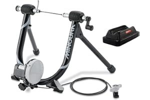 Minoura MagRide Bicycle Trainer with Remote and Riser Block, Black, 26 to 700c, Made in Japan