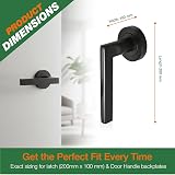 HANDLESTORE Straight Lever on Rose Matt Black Door Handles - Handles Only view 5