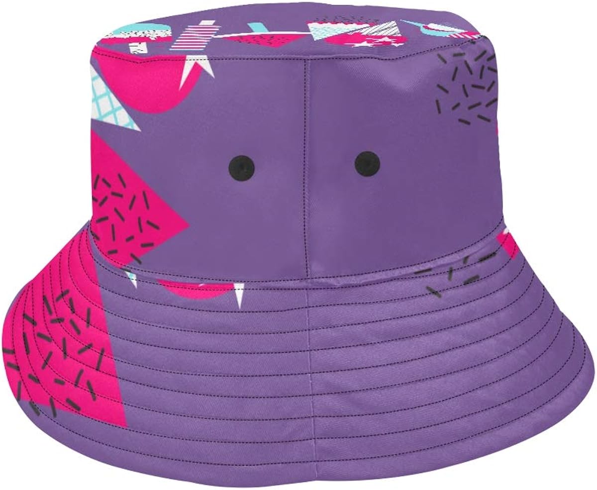 Hat Bucket Summer Spring Bucket Hat Ice Cream Parrot Bird Sun Fisherman