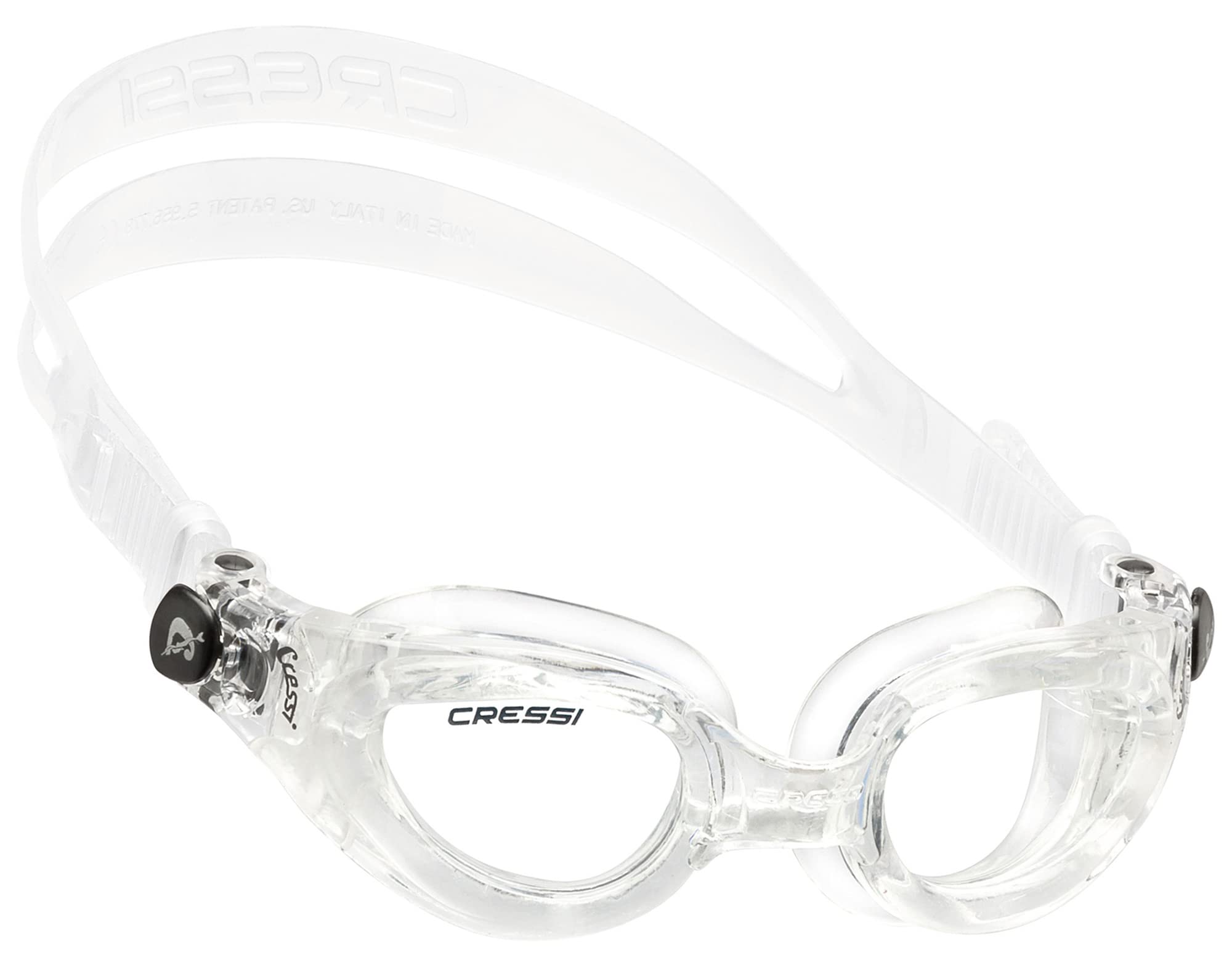 Cressi Rocks Kid Goggles, Clear - Perfect Goggles for Swimming, Pool and Snorkelling ideal for Children and Boys, Transparent/Clear Lens, 7/15 Years