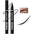 Easilydays Extra Fine Wild Water Eyebrow Pencil, Waterproof & Smudge Proof Liquid Eyeliner Felt Tip Applicator, High Pigmented Black Brown Liquid Eye Liner, Long-Lasting, Quick Drying for Women (01)