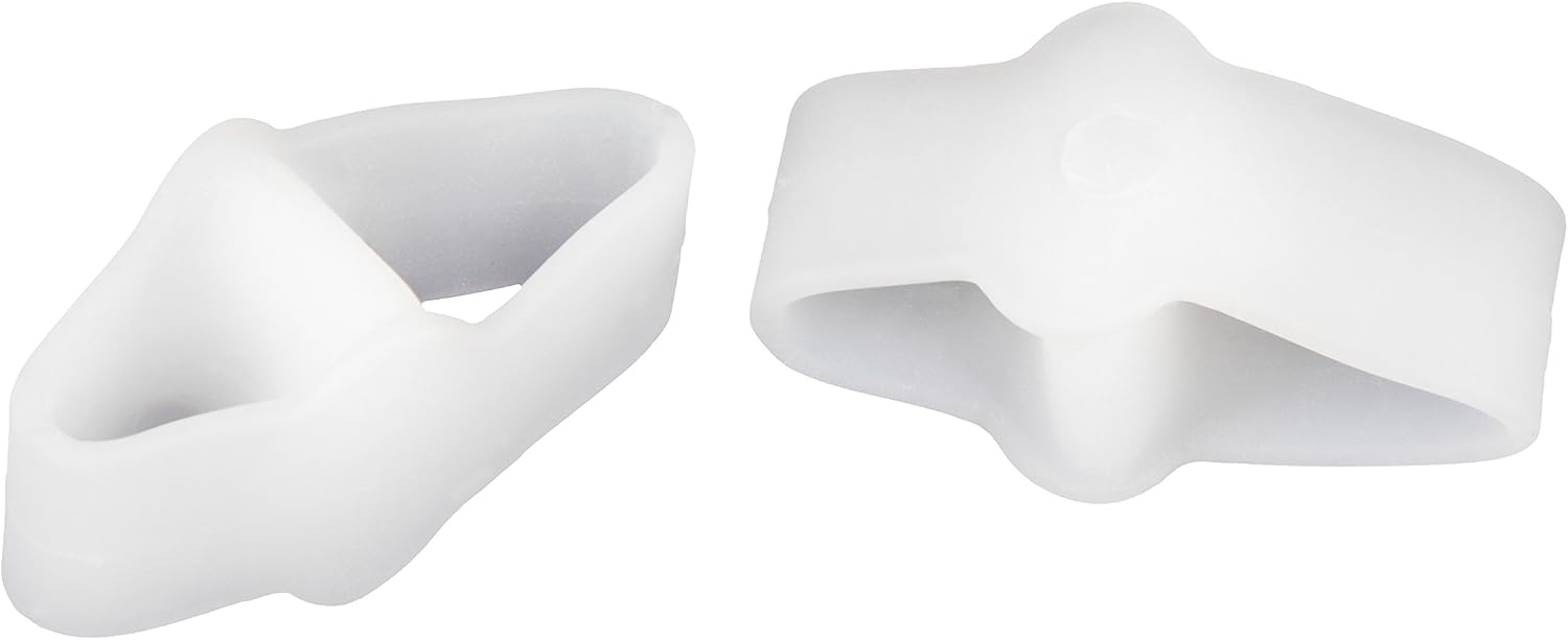 PRO 11 WELLBEING New Double Looped Toe Gel Spreaders Stretchers Straighteners Alignment Bunion (Small-Medium) White