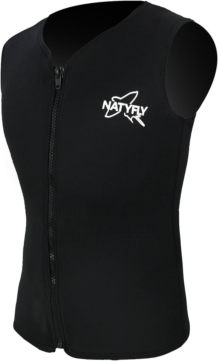 NATYFLY Wetsuit Top Premium Neoprene 3mm Wetsuit Vest for Scuba Diving Surfing