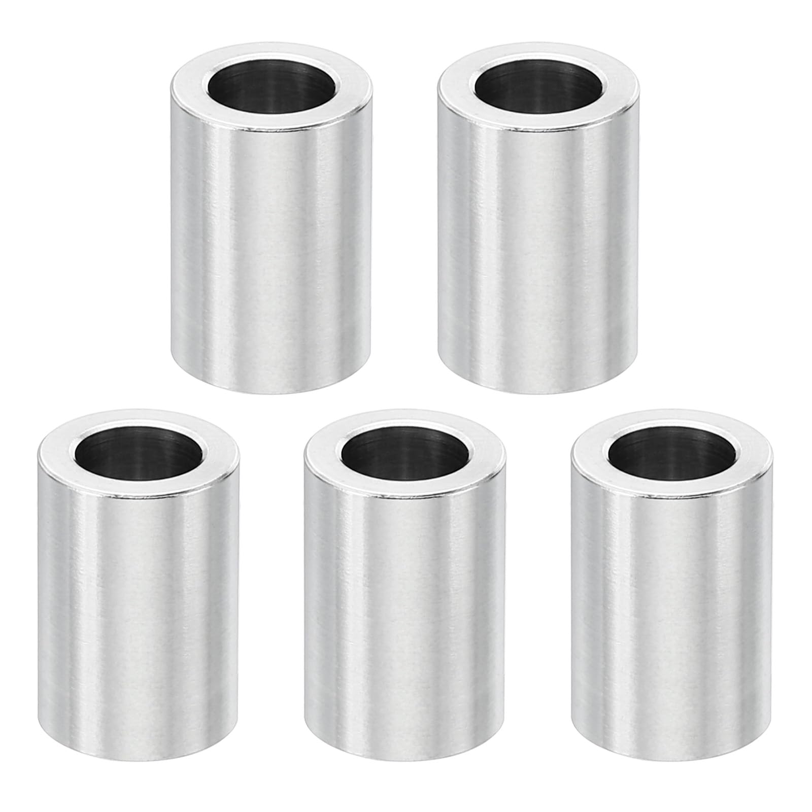PATIKIL M6 Stainless Steel Spacers, 5 Pcs Metal Spacers Stainless Steel 6.2mm ID x 10mm OD x 16mm L Spacer Screw Standoff Round for 1/4" or M6 Screw Bolts