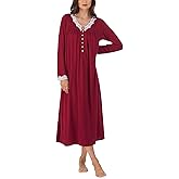 Eileen West Long Nightgown - Soft and Cozy Dream Sweater Knit Long Sleeve 50" Ballet Gown