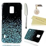 (Not for S5)S5 Active Case,Galaxy S5 Active Case - Mavis's Diary Special Painted Series Blue Stars in Night Pattern Clear Cover Hard PC Case for Samsung Galaxy S5 Active SM-G870A
