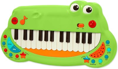 Battat Toddler Musical Instrument Animal Keyboard Piano Crocodile 5 Settings 2+