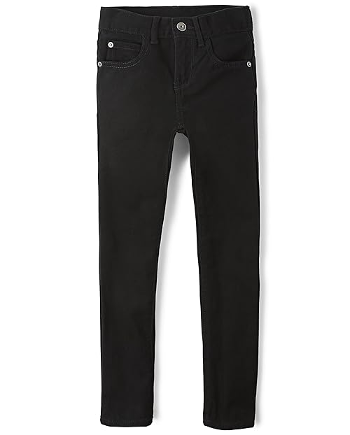 The Children's Place boys Stretch Skinny Jeans, Black Wash Single, 10 US