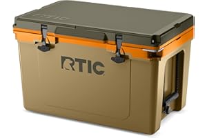 RTIC Ultra-Light 52 Quart Hard Cooler Insulated Portable Ice Chest Box for Beach, Drink, Beverage, Camping, Picnic, Fishing, Boat, Barbecue, 30% Lighter Than Rotomolded Coolers