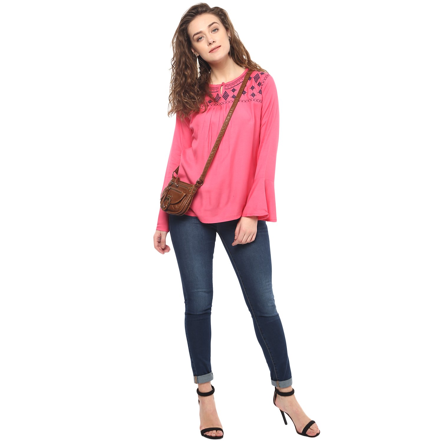 mayra women's plain regular fit top