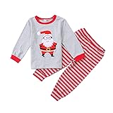 Toddler Boys Girls Kids Santa Claus Shirt + Striped