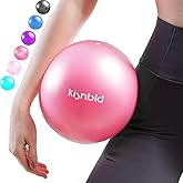 kisnbld Small Exercise Ball, 9 Inch Mini Pilates Ball, Anti Burst and Slip Resistant Mini Yoga Ball for Stability, Fitness, P