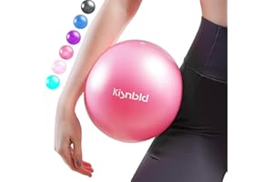 kisnbld Small Exercise Ball, 9 Inch Mini Pilates Ball, Anti Burst and Slip Resistant Mini Yoga Ball for Stability, Fitness, Physical Therapy, Stretching & Core Strength Workout at Home Gym & Office