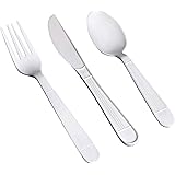 Amazon Basics 360 Piece Plastic Cutlery Set, White (180 forks, 120 spoons, 60 knives)