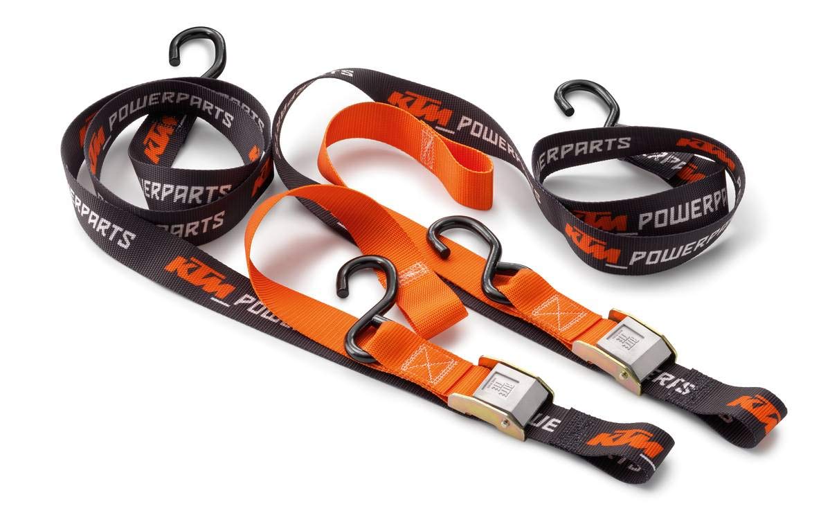 NEW KTM SOFT TIE DOWNS WITH HOOKS U6910046 by KTM Amazon.co.uk Car