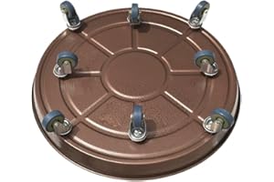 FLRISNTIG 20" Heavy Duty Plant Dolly with Wheels, 380lbs Metal Rolling Plant Stand with Casters, Round Wheeled Planter Caddy Roller Base Carry Potted Tree Flower Pot for Indoor Outdoor Garden, 1 Pack, Bronze